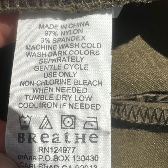 PrAna Halle Pant Bootcut Low UPF Gorpcore Outdoor Hiking Slate Green 10 Short - Picture 13 of 14